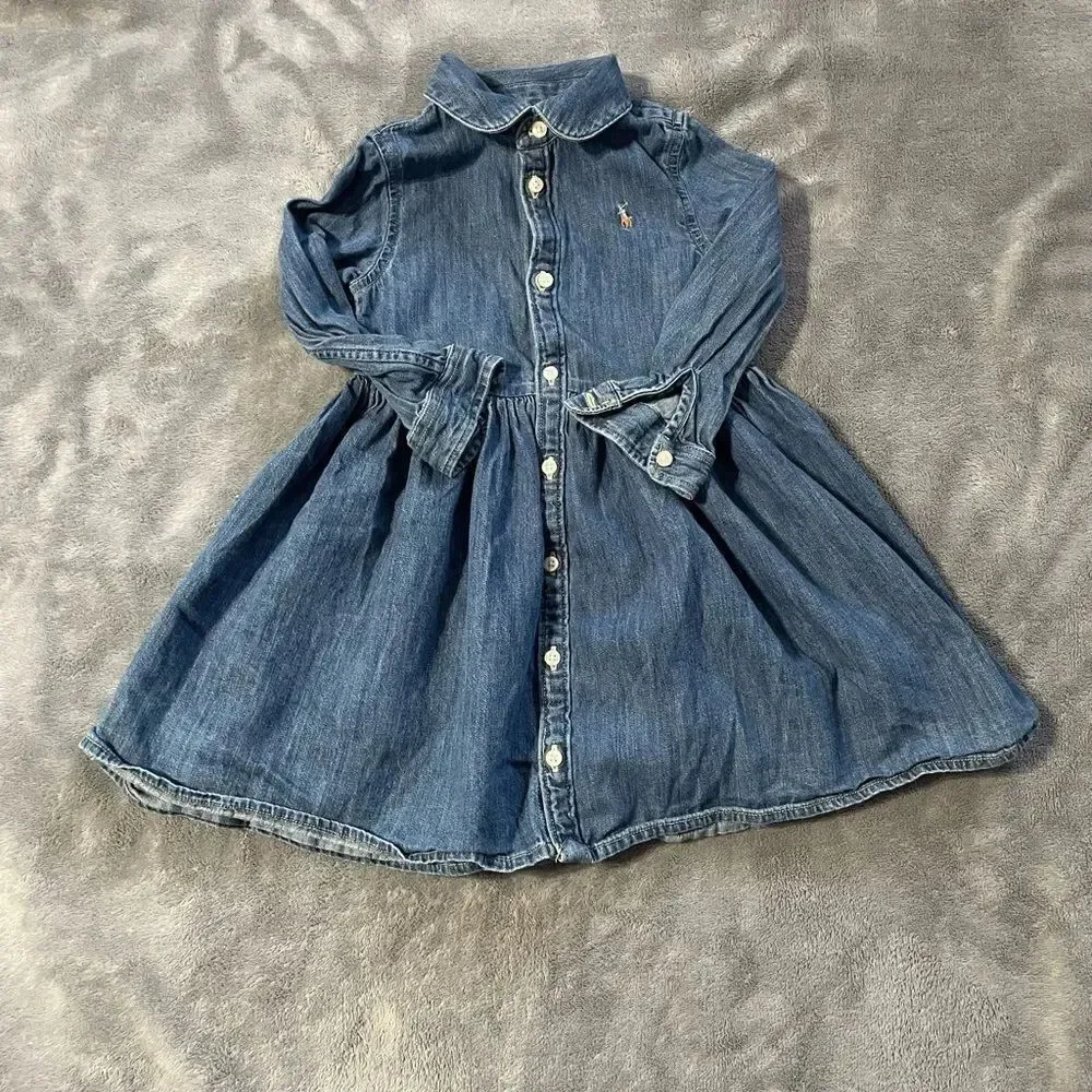 Ralph Lauren Blue Denim Kids Dress